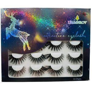 10 pairs of stunning fake eyelashes, for full eyelashes with volume